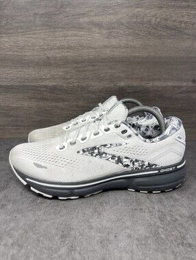 Brooks Ghost 15 White Ebony Oyster Size 9 Womens DNA LOFT Running Shoes
